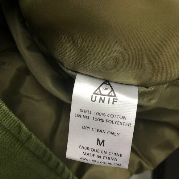 New UNIF Olive Green Jacket - Size M - Picture 5 of 6